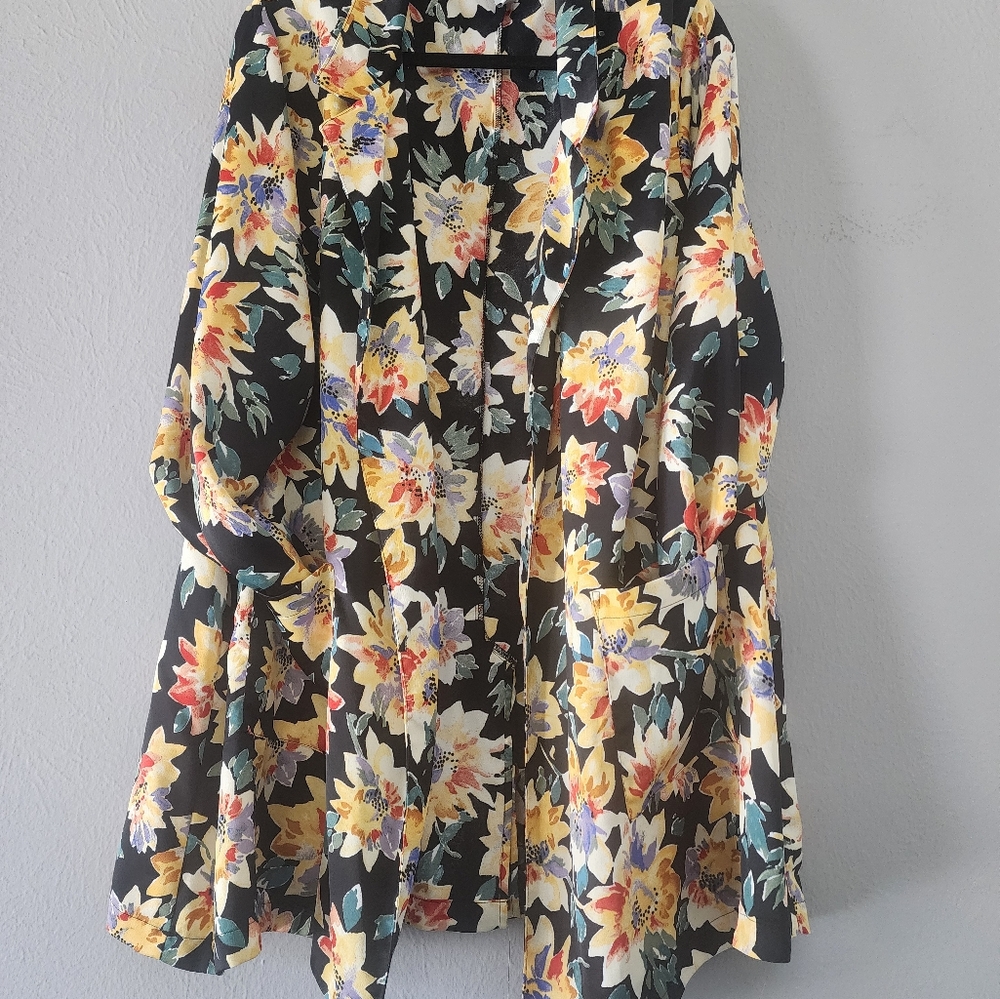 Women's AVA & VIV Multi Color Floral Blazer Size 4x